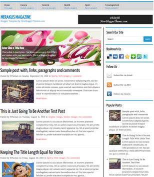 Meraklis Magazineblogger template