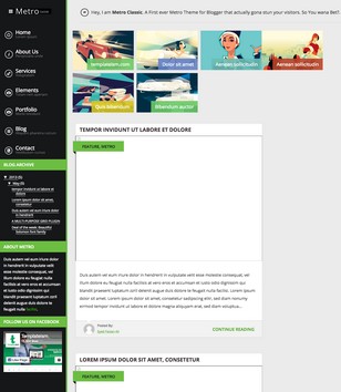 Metro Classic Magazineblogger template