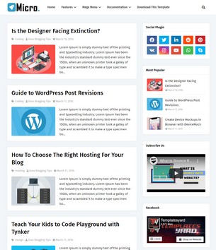 Microblogger template