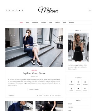Milanablogger template