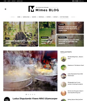 Mimes Blog Photographyblogger template