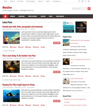 MineZine Simpleblogger template