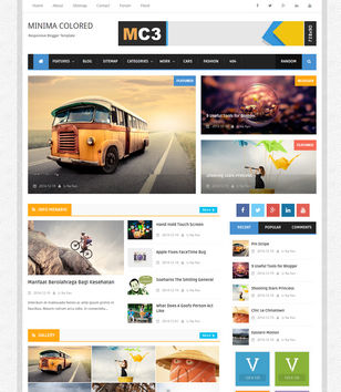 Minima Colored 3 Magblogger template