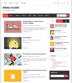 Minima Colored Responsiveblogger template