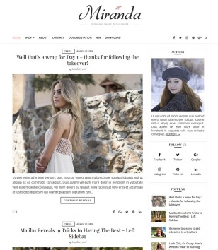 Mirandablogger template