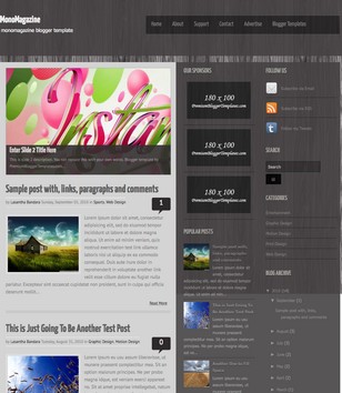 MonoMagazine Grayblogger template