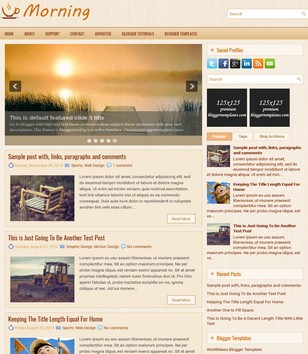 Morning Woodblogger template