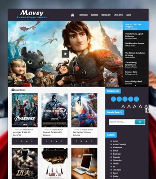 Movey Dark Responsiveblogger template