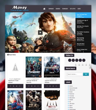 Movey Light Responsiveblogger template