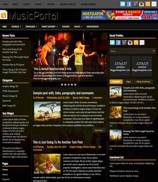 MusicPortal Darkblogger template