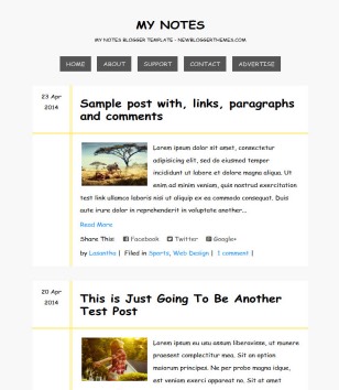 My Notes Personal Diaryblogger template