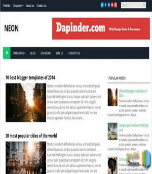 Neon Magazineblogger template