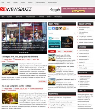 NewsBuzz 3 Columnsblogger template