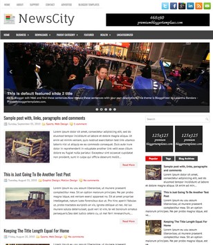 NewsCity 2 Columnsblogger template