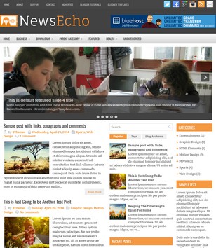 NewsEcho 3 columnsblogger template