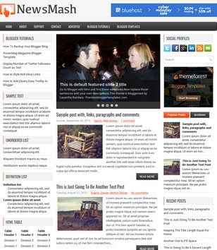 NewsMash 3 Columnsblogger template