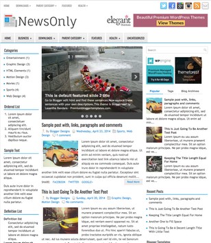 NewsOnly 3 Columnsblogger template