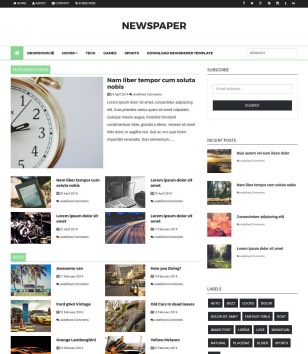 Newspaper Responsiveblogger template
