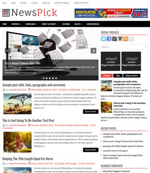NewsPick Responsiveblogger template