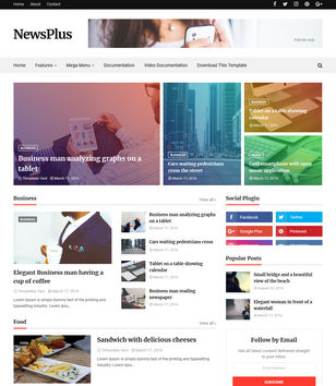 NewsPlusblogger template
