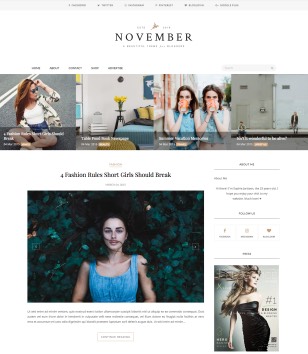 November Minimalblogger template