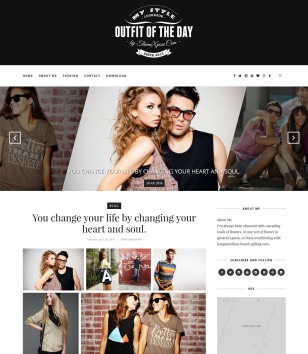 Outfit Dark Responsiveblogger template