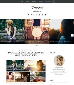 Persona Minimalistblogger template