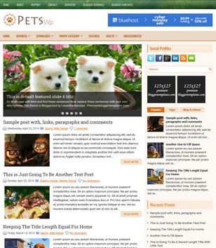 PetsWp Animalsblogger template