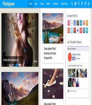 Pinstagramblogger template
