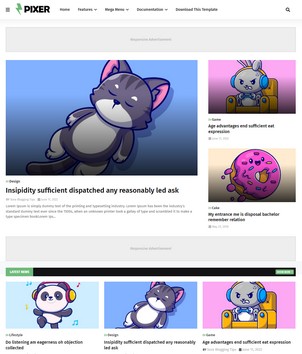 Pixerblogger template