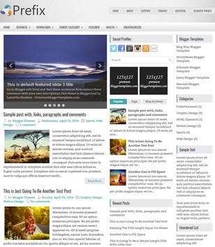 Prefix Responsiveblogger template