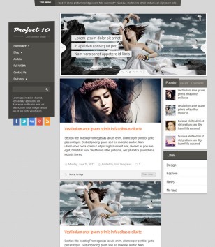 Project 10blogger template