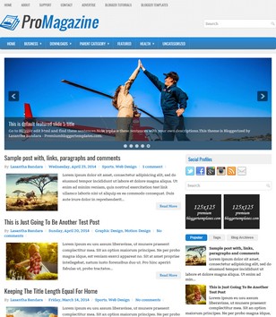 ProMagazine Blueblogger template