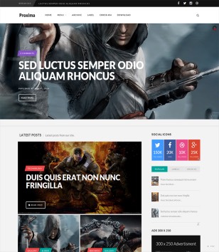 Proxima Game Responsiveblogger template