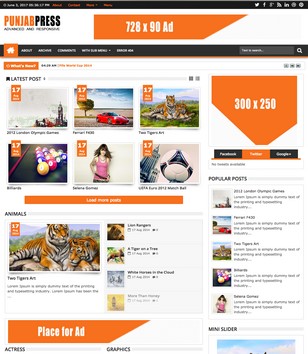 Punjab Press Responsive v2blogger template