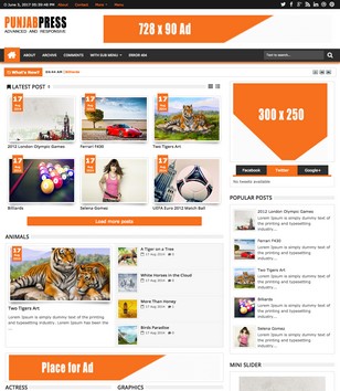 Punjab Press Responsive v3blogger template