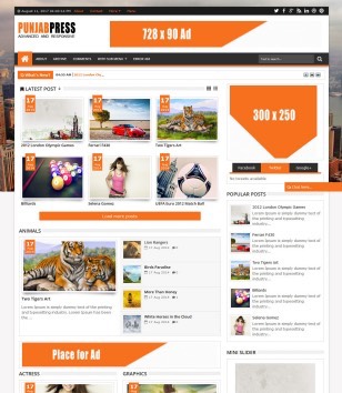 Punjab Press v5blogger template