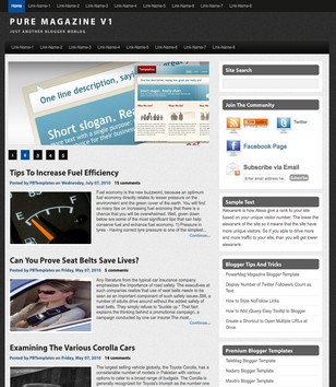 Pure Magazine V1blogger template