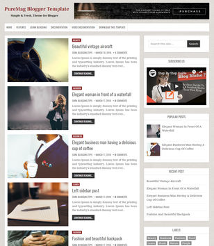 PureMagblogger template