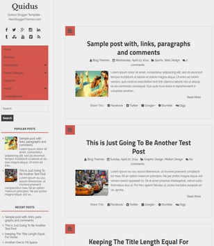 Quidusblogger template