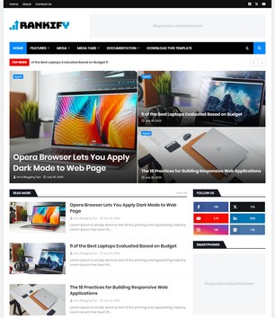 Rankifyblogger template