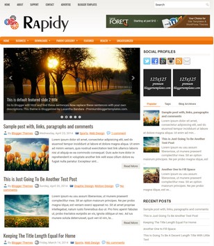 Rapidy 2 Columnsblogger template