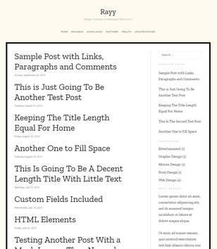 Rayyblogger template