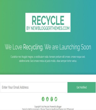 Recycle Cooming soonblogger template