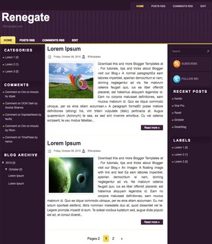 Renegateblogger template