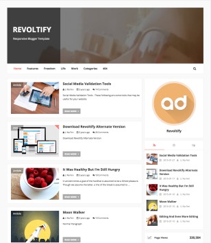 Revoltify Alternate 3blogger template