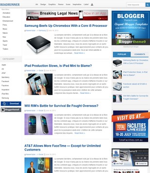 RoadRunner 3 columnsblogger template