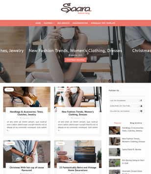Saara Fashion Blogblogger template
