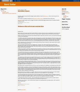 Sand Dollarblogger template