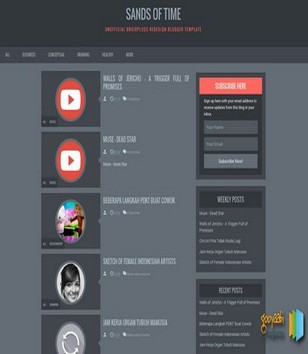 Sands of Time Dark Responsiveblogger template